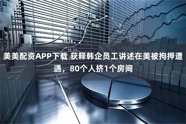 美美配资APP下载 获释韩企员工讲述在美被拘押遭遇，80个人挤1个房间